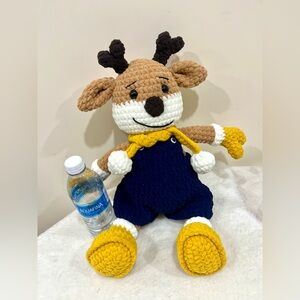 Handmade Crochet Reindeer Plush Toy